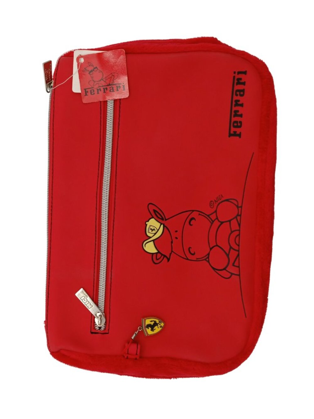 Rare Vintage NICI Sports x Ferrari Red Tech Bag - Debossed Hippo - Y2K Official - Picture 3 of 16